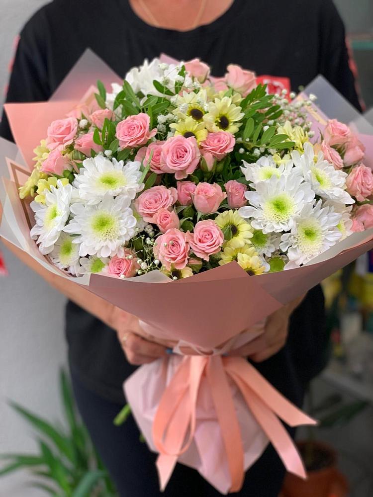 Букет цветов из: Розы и Хризантемы в Шипуново