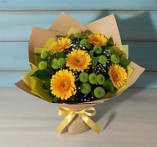 Букет цветов из:  Герберы и Хризантемы в Шипуново