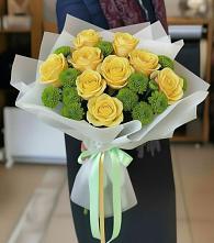 Букет цветов из:  Хризантемы и Розы в Шипуново